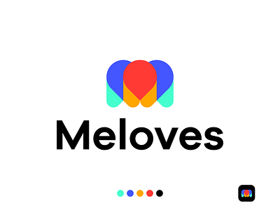Meloves brand branding design graphic design logo logo design logo m meloves minimal modern