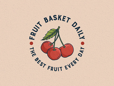 Fruit Basket Daily | Vintage Logo branding design fruits graphic design illustration logo vintage