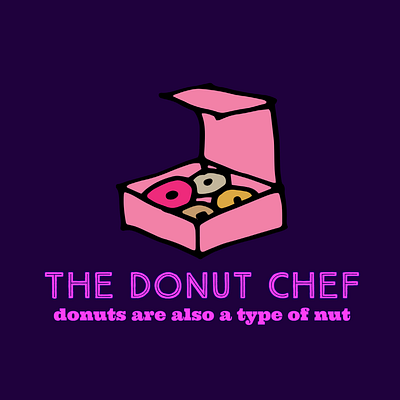 The Donut Chef ad branding cafe design graphic design illustration instagram logo minimal social media