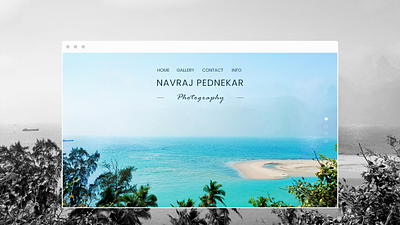 Photography - Landing page graphic design photography ui ux