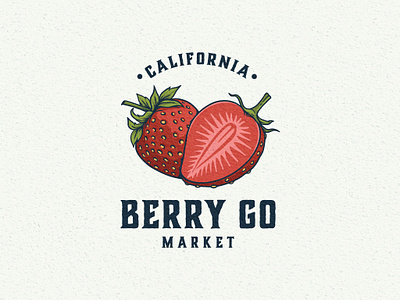 Berry Go Market | Vintage Logo branding fruits graphic design illustration logo vintage