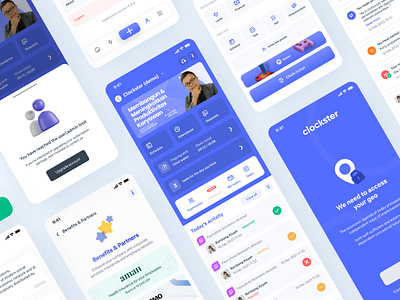 Clockster HRIS — App UX/UI design app application dashboard hris ui ux