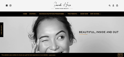 Shopify Website for Sarah Huse Beauty branding design graphic design logo ui website