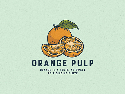 Orange Pulp | Vintage Logo branding fruits graphic design illustration logo vintage