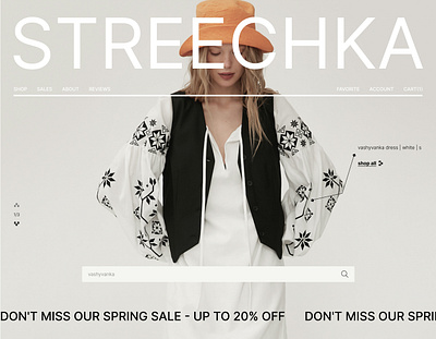 Clothes shop | e-commerce | Streechka dresses clothes shop design e commerce ui website