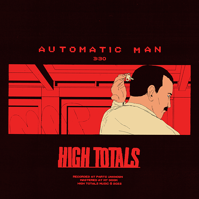 Automatic Man automatic band grunge illustration man music punk red rock room