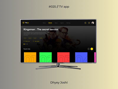 Day 025 - TV app 025 100daysofui branding community dailyui design figma illustration logo mobile tv ui ux webdesign website