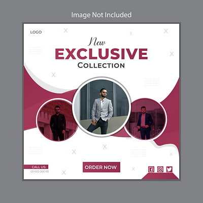 Social Media Fashion Post Design. adobe illustrator banner business design fashion fashion post design fashion poster design graphic designer marketing promotion social media social media post design square banner template vector