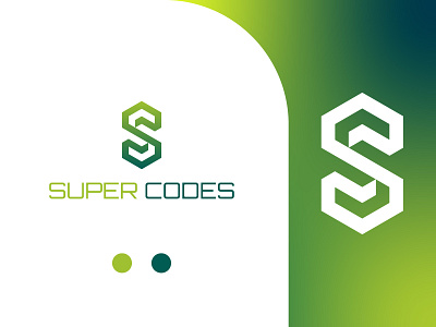 SUPER CODES LOGO DESIGN branding code digital geometric graphic design logo modern polygonal programming simply tech technology trendy website