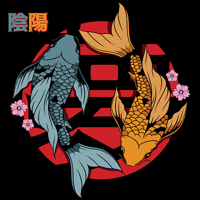 KOI design graphic design illustration vector