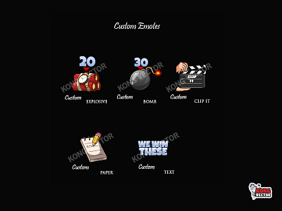 Custom Twitch Emotes cartoon custom emote custom twitch emote design emoji emote emotes illustration twitch twitchemote twitchemotes