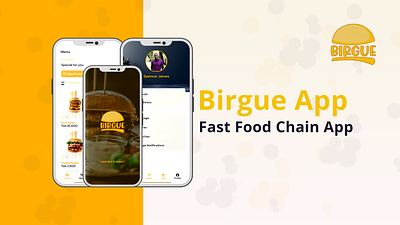 BIRGUE APP app branding burger design ui ux