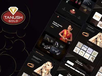 Gold Jewelry Website Design branding graphic design jeweler jewelry design ui web website website design