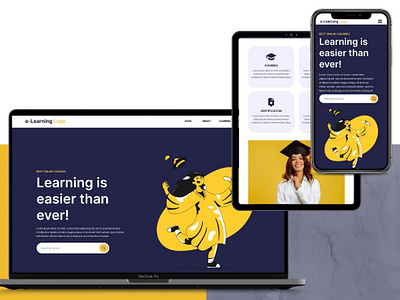 e-Learning Responsive UI Design app design graphic design mobile ui ux