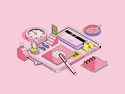 Runaway 2d art adobe adobe illustrator behance design dribbble flat design flat illustration freelance illustrator illustration illustrator isometric isometric illustration pink illustration procreate vector vector art vector illustration