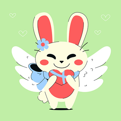 Banny's April artwork character illustration rabbit vector
