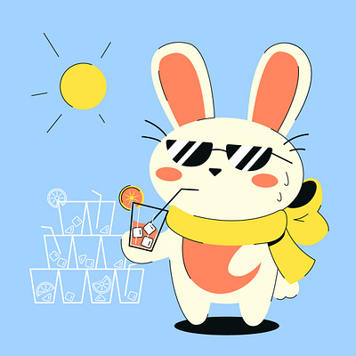 Banny's June artwork character illustration rabbit vector
