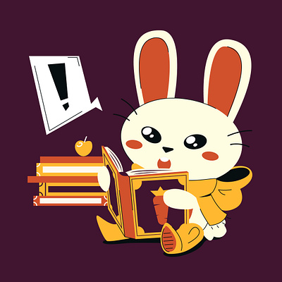 Banny's September artwork character illustration rabbit september vector