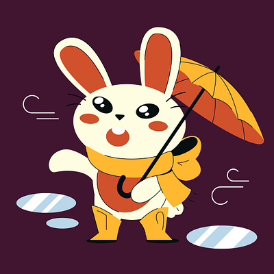 Banny's October artwork character illustration rabbit vector