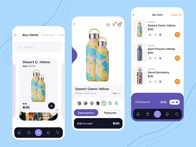 Proworks Bottle- App concept bottle branding business charackter clean clean design ecommerce ui ui design ui ux design ux ux design