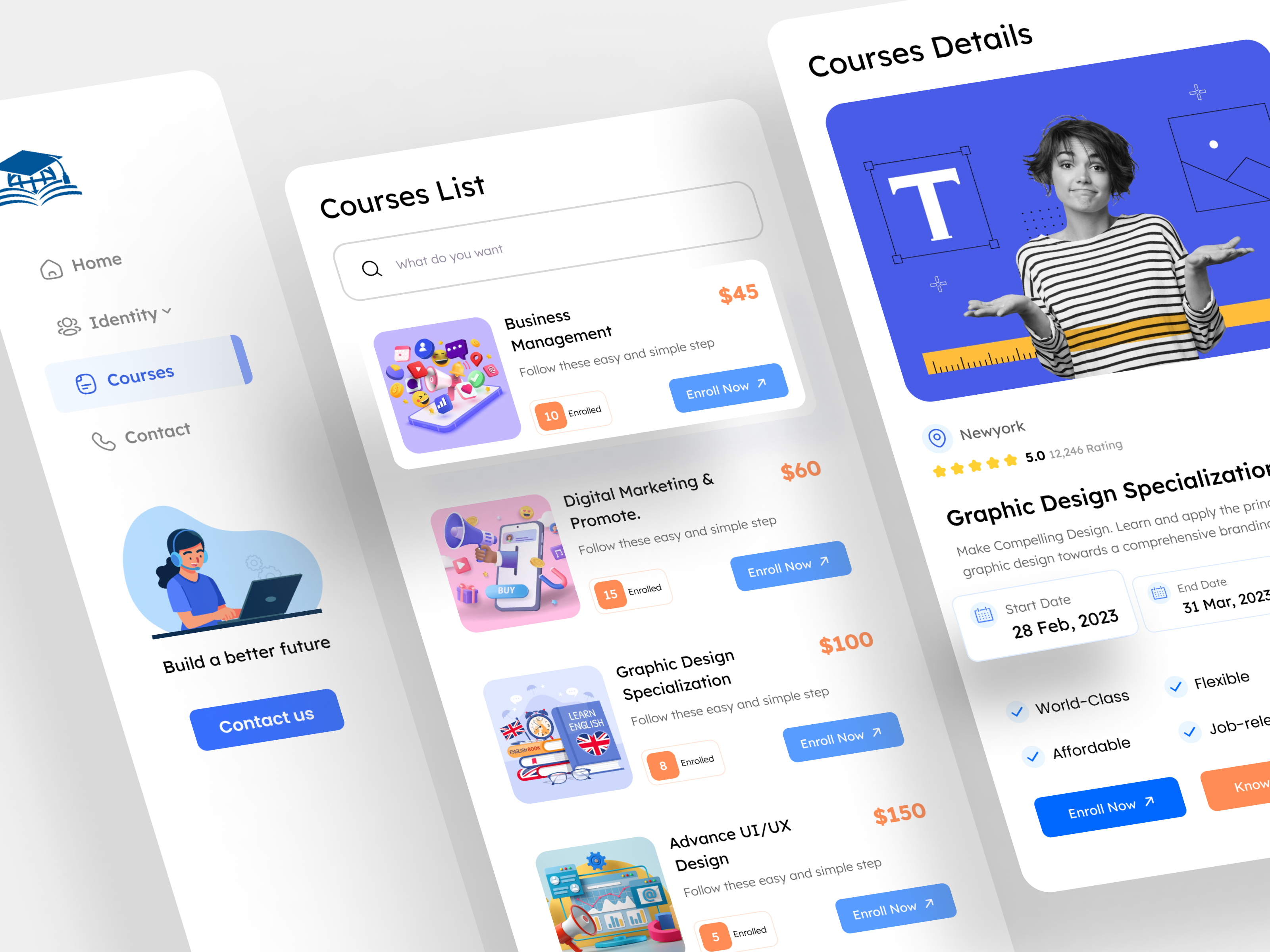 Example of Courses Page