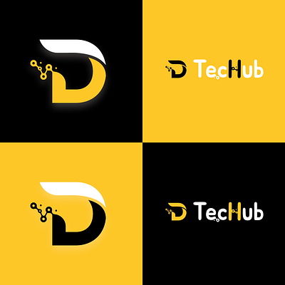 D TecHub Branding adobe xd branding design figma illustration logo mobile app ui uiux ux