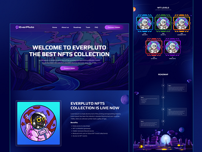 NFT website design | Everpluto website branding motion graphics ui ux web webdesign website website design