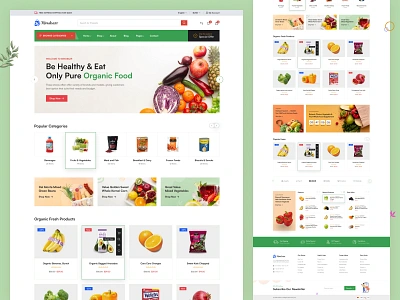 Minabazr - Grocery Landing Page branding clean design ecommerce ecommerce business ecommerce marketing ecommerce platforms ecommerce tips ecommerce website electronics gadget figma grocery grocery shop illustration landingpage minimal shop mobile commerce shop spectacles shop typography