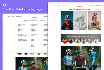Trending_Clothing Brand Website UI Design app branding design graphic design illustration logo typography ui ux vector