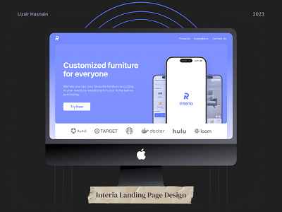 Interior Design Platform branding design figma landingpage ui ux webdesign