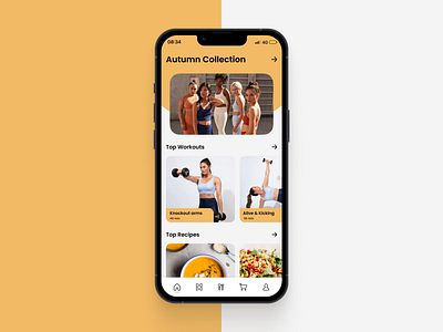 Fitness App Concept app application concept design figma fit fitness health sport ui ux
