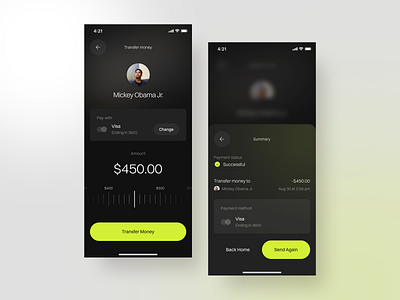 Transfer money - Bankito ' banking mobile app app application bank banking bottomsheet concept design finance fintech gradient ios mobile app modern money sendmoney slider transfer ui ui design ux