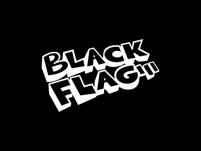 Black Flag - Lettering, logo design, typography, punk rock abstract logo black flag branding illustration lettering logo logo design logotype minimalist logo modern logo monogram punk punk rock punk rocker simple logo typography