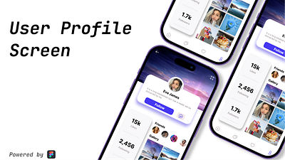 User Profile app branding designer graphic design mobile mockups profile ui uidesign uidesigner uiux