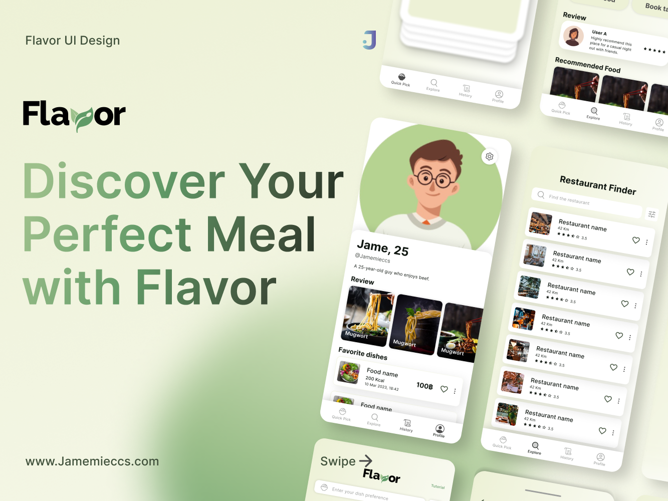 UX case study: Discover Your Perfect Meal with Flavor by Jamemieccs on 