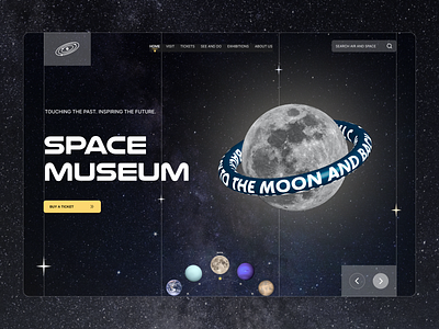 Space Museum concept design figma landing page space ui ux web design