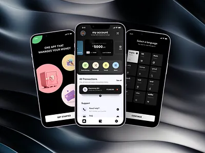 QwikPay™ App Concept banking bankingapp bankingdashboard blacktheme cashlesspayments digitalbanking digitalwallet financial fintech mobilebanking moneymanagement onlinebanking personalfinance premium