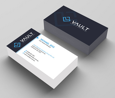valut business card business card design editable graphic design illustrator vector