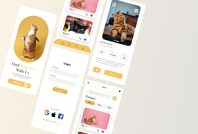 Pet Shop App Design app design graphic design u ui ux