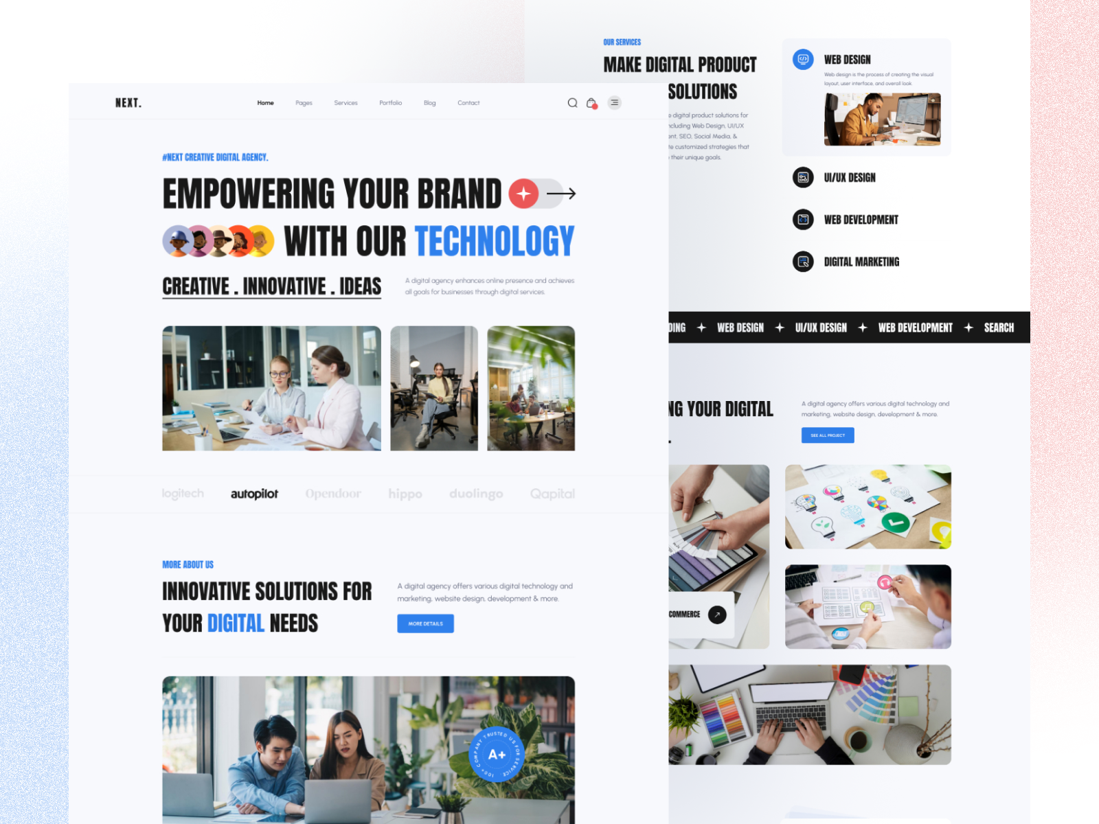 Example of Creative Landing Page Design