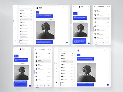Messenger App - Light Mode & Dark mode app branding design graphic design messenger ui ux