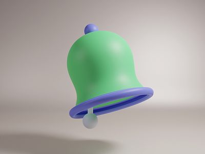 3D Bell 3d alert bell blender3d cinema4d color emoji icon ring