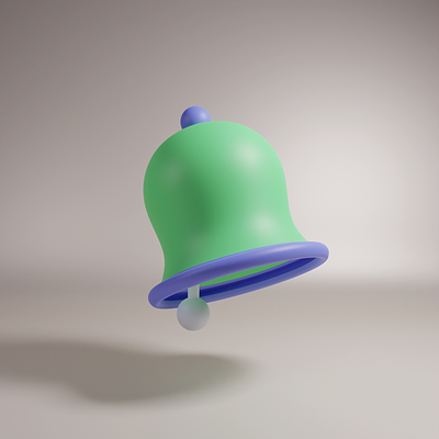 3D Bell 3d alert bell blender3d cinema4d color emoji icon ring