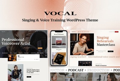 Vocal - Singing & Voice Artist WordPress Theme design illustration logo web design web development webdesign woocommerce wordpress wordpress theme wordpress themes