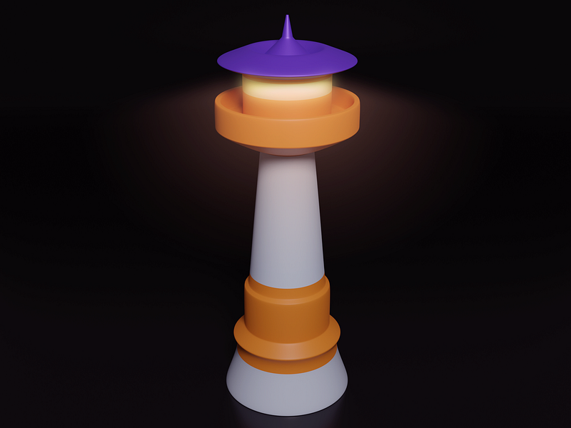 3D Lighthouse 3d art blender cinema4d icon light lighthouse maxon night sea