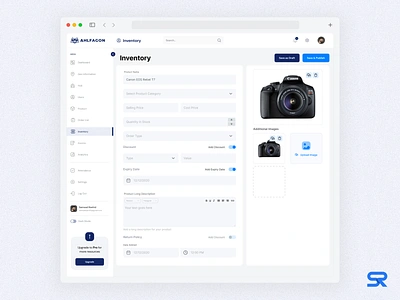 Ahlfagon: B2B SaaS Product Inventory Tool (Dashboard UI Design) app b2b clean dashboard dashboard ui design figma flat inventory minimal modern product design saas ui ui ux ui design ux ux design web website