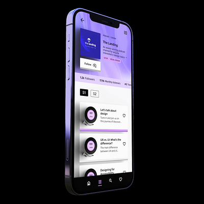 Podcast App concept mobile ui