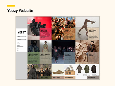 Yeezy - Website Design - Shots