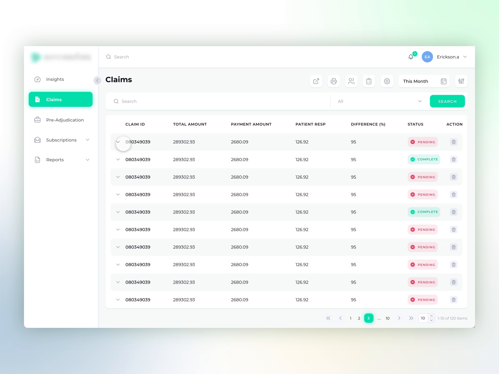 Claims Page Interaction by Moinul Ahsan on Dribbble