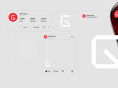 Goog News app design illustration interface logo ui ux visual design web web application